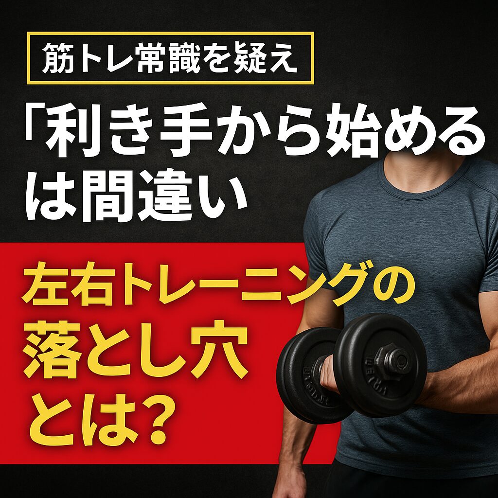 えっ、まだ利き手から始めてるの？【筋トレ常識を疑え】「利き手から始める」は間違い。左右トレーニングの落とし穴とは？