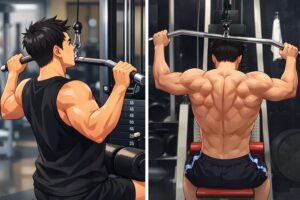 ラットプルダウンで初心者がやりがちな「効かない引き方」